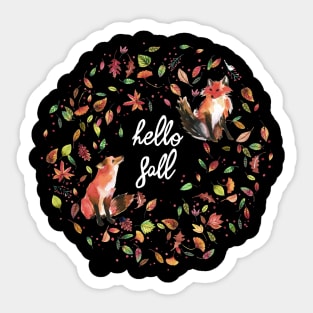 Wild Fox Fall Sticker